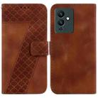 For Infinix Note 12 Pro 5G/Note 12 5G 7-shaped Embossed Leather Phone Case(Brown) - 1