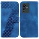 For Infinix Note 12 Pro 5G/Note 12 5G 7-shaped Embossed Leather Phone Case(Blue) - 1