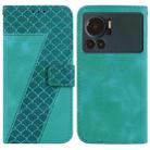 For Infinix Note 12 VIP 7-shaped Embossed Leather Phone Case(Green) - 1