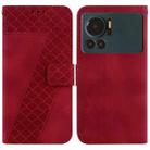 For Infinix Note 12 VIP Seven-shaped Embossed Leather Phone Case(Red) - 1