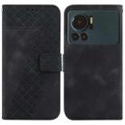 For Infinix Note 12 VIP 7-shaped Embossed Leather Phone Case(Black) - 1