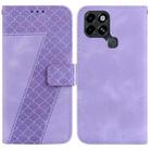 For Infinix Smart 6 7-shaped Embossed Leather Phone Case(Purple) - 1