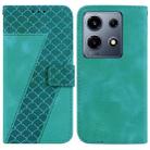 For Infinix Note 30 VIP 7-shaped Embossed Leather Phone Case(Green) - 1