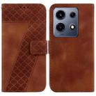 For Infinix Note 30 VIP 7-shaped Embossed Leather Phone Case(Brown) - 1