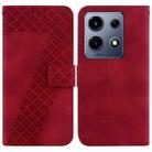 For Infinix Note 30 VIP 7-shaped Embossed Leather Phone Case(Red) - 1