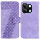 For Infinix Smart 7 HD 7-shaped Embossed Leather Phone Case(Purple) - 1