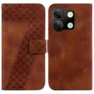 For Infinix Smart 7 HD 7-shaped Embossed Leather Phone Case(Brown) - 1