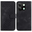 For Infinix Smart 7 HD 7-shaped Embossed Leather Phone Case(Black) - 1