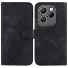 For Infinix Hot 40 / Hot 40 Pro Seven-shaped Embossed Leather Phone Case(Black) - 1