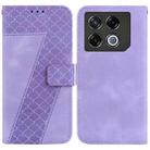 For Infinix GT 20 Pro 5G Seven-shaped Embossed Leather Phone Case(Purple) - 1
