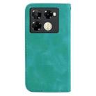 For Infinix Note 40 Pro 4G / 5G Seven-shaped Embossed Leather Phone Case(Green) - 3