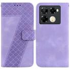 For Infinix Note 40 Pro 4G / 5G Seven-shaped Embossed Leather Phone Case(Purple) - 1