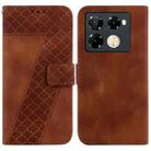 For Infinix Note 40 Pro 4G / 5G Seven-shaped Embossed Leather Phone Case(Brown) - 1