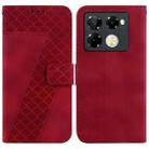 For Infinix Note 40 Pro 4G / 5G Seven-shaped Embossed Leather Phone Case(Red) - 1