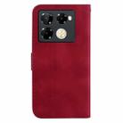 For Infinix Note 40 Pro 4G / 5G Seven-shaped Embossed Leather Phone Case(Red) - 3