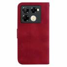 For Infinix Note 40 Pro+ 5G Seven-shaped Embossed Leather Phone Case(Red) - 3