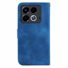 For Infinix Note 40 4G Seven-shaped Embossed Leather Phone Case(Blue) - 3