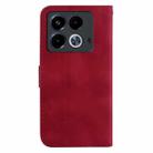 For Infinix Note 40 4G Seven-shaped Embossed Leather Phone Case(Red) - 3