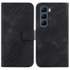 For Infinix Hot 50 4G Seven-shaped Embossed Leather Phone Case(Black) - 1