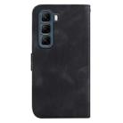 For Infinix Hot 50 4G Seven-shaped Embossed Leather Phone Case(Black) - 3