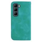 For Infinix Hot 50 5G Seven-shaped Embossed Leather Phone Case(Green) - 3
