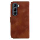 For Infinix Hot 50 5G Seven-shaped Embossed Leather Phone Case(Brown) - 3