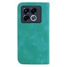 For Infinix Note 40 5G Seven-shaped Embossed Leather Phone Case(Green) - 3