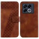 For Infinix Note 40 5G Seven-shaped Embossed Leather Phone Case(Brown) - 1