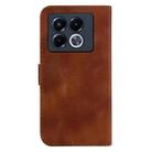 For Infinix Note 40 5G Seven-shaped Embossed Leather Phone Case(Brown) - 3