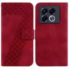 For Infinix Note 40 5G Seven-shaped Embossed Leather Phone Case(Red) - 1