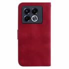 For Infinix Note 40 5G Seven-shaped Embossed Leather Phone Case(Red) - 3