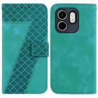 For Infinix Hot 50i / Smart 9 Seven-shaped Embossed Leather Phone Case(Green) - 1