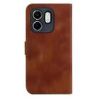 For Infinix Hot 50i / Smart 9 Seven-shaped Embossed Leather Phone Case(Brown) - 3