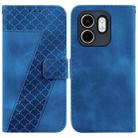 For Infinix Hot 50i / Smart 9 Seven-shaped Embossed Leather Phone Case(Blue) - 1