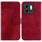 For Infinix Hot 50i / Smart 9 Seven-shaped Embossed Leather Phone Case(Red) - 1