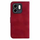 For Infinix Hot 50i / Smart 9 Seven-shaped Embossed Leather Phone Case(Red) - 3