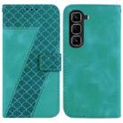 For Infinix Hot 50 Pro+ 4G Seven-shaped Embossed Leather Phone Case(Green) - 1