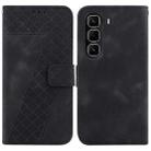 For Infinix Hot 50 Pro+ 4G Seven-shaped Embossed Leather Phone Case(Black) - 1