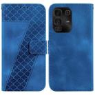 For Infinix Note 50 Pro+ Seven-shaped Embossed Leather Phone Case(Blue) - 1