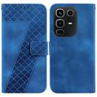 For Infinix Note 50 4G / Note 50 Pro 4G Seven-shaped Embossed Leather Phone Case(Blue) - 1