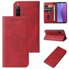 For Sony Xperia 10 V Magnetic Closure Leather Phone Case(Red) - 1