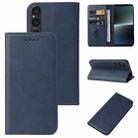 For Sony Xperia 1 V Magnetic Closure Leather Phone Case(Blue) - 1