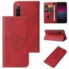 For Sony Xperia 10 IV Magnetic Closure Leather Phone Case(Red) - 1