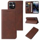 For Ulefone Note 16 Pro Magnetic Closure Leather Phone Case(Brown) - 1