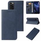 For ZTE Blade A72 4G / V40 Vita Magnetic Closure Leather Phone Case(Blue) - 1