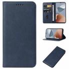 For ZTE Blade A34 Magnetic Closure Leather Phone Case(Blue) - 1