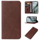 For ZTE Libero 5G IV Magnetic Closure Leather Phone Case(Brown) - 1