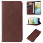 For ZTE Blade A53 Pro Magnetic Closure Leather Phone Case(Brown) - 1