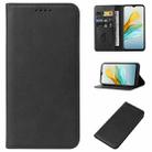 For ZTE Blade A53+ Magnetic Closure Leather Phone Case(Black) - 1