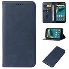 For ZTE Avid 589 / Z5158 Magnetic Closure Leather Phone Case(Blue) - 1